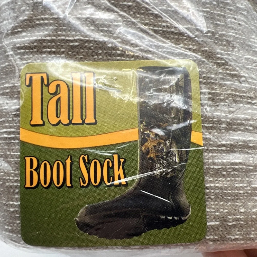 Realtree Men's 80% Merino Wool Over The Calf  Tall Boot Socks 1 Pair Pack